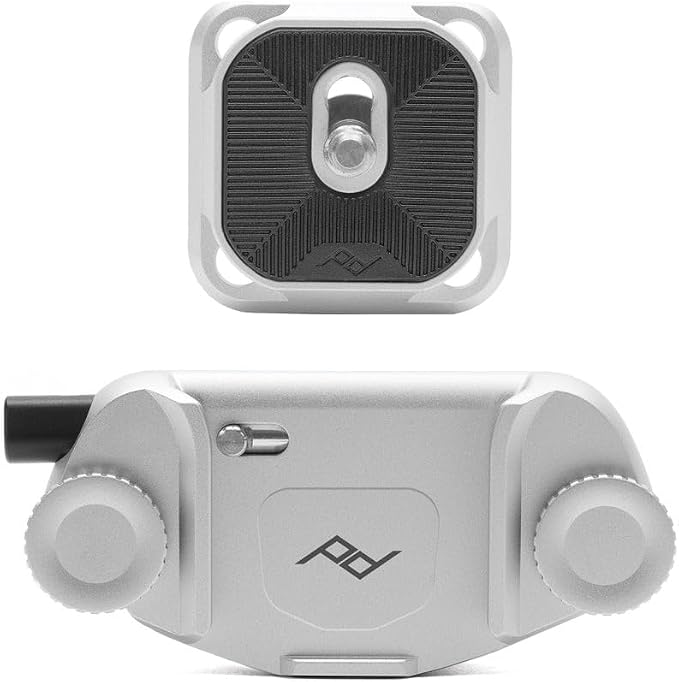Peak Design Capture Camera Clip V3, Silver with Plate, Holds DSLR, Compact and Point and Shoot Bodies, Secure, Stable and Accessible, Attaches to Straps and Belts, Quick Release, 200 lb Capacity - Image 4