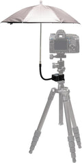 20'' Umbrella Chair Clamp for Cameras, Tripod Sun Shade Umbrella (Silver) | Flexible Adjustable Gooseneck Camera Rain Cover for Outdoor Photographing, Filming, Live Streaming by SnowTing