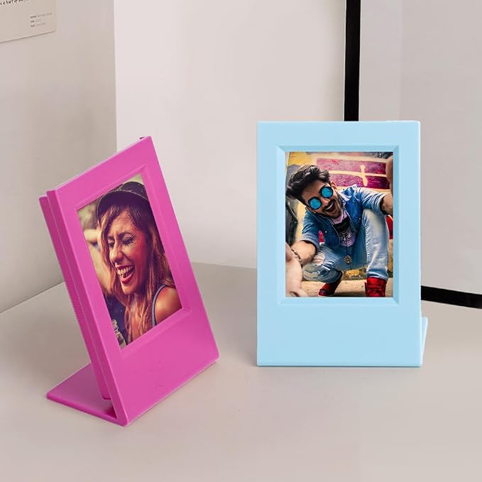 Orga'Neat 2x3 Mini Photo Frame w/Storage Case for Instax Mini Film Evo/12/11/Liplay/Se/Link 3/41/40/99/90/7+ Photos, Polaroid Small Wallet Size Picture Desk Display for Home & Office -2 Set - Image 6