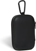 Earbud Case Portable EVA Storage Bag Cell Phone Accessories Organizer with Carabiner for Wired/Wireless Earphone, Earbud, Earpieces, SD Memory Card, Camera Chips, Tech Pouch, Rectangle, Black by Woyinger