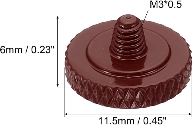 PATIKIL Camera Shutter Button, 3 Pack Soft Shutter Release Button Pure Copper Camera Button Knurled Suitable for Nikon for Fujifilm for Leica DSLR/SLR Camera, Dark Red - Image 2