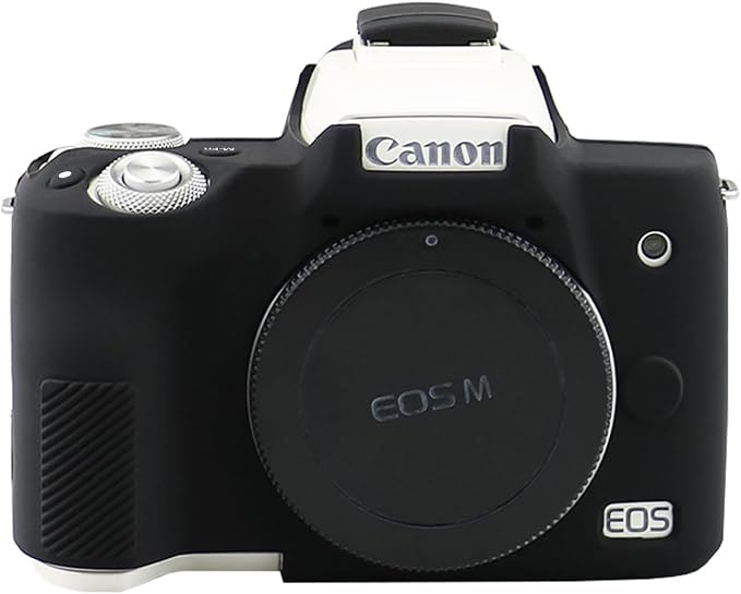 Easy Hood Camera Case Protective Cover for Canon EOS R50 Camera(Black) | Soft Silicone, Buttons Marking, Anti-Scratch, Dustproof, Shockproof,Slim Fit, Lightweight, Camera Body Skin Protective Cover by EasyHood