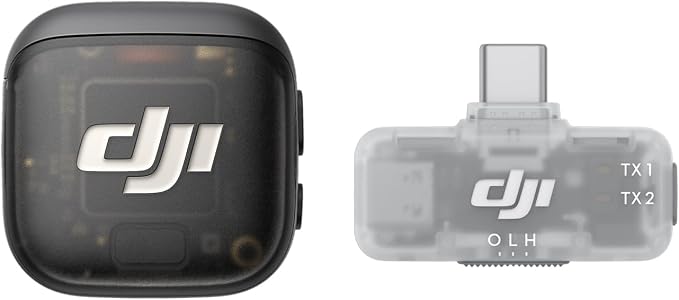 DJI Mic 3 (1 TX + 1 Mobile RX), Wireless Microphone | For iPhone 17/16/15 & Android/Tablet/PC, Plug-and-Play, Noise Cancelling, Ultralight, Adaptive Gain Control, Vlog by Unknown