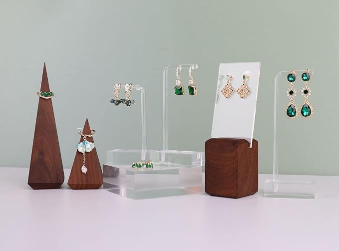 3pcs clear earring stand jewelry display for show, acrylic earring holder hanger for women, small earring jewelry display for selling Photo【Acrylic Earring L Stand-3pcs 】 - Image 6