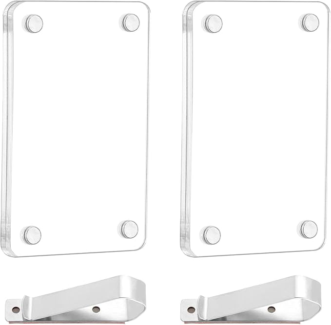 Car Picture Holder, Magnetic Car Picture Frame with Visor Clip Personalized Photo Holder Cars Accessories Photo Holder Displays(2pcs,9 * 6cm) by Unknown