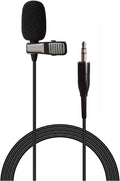 Pro Lavalier Microphone Lapel Microphone 3.5mm (1/8'') TRS Unidirectional Condenser Mic for PC Camera Voice Amplifier Wireless Transmitter, Ideal for Lectures, Podcasts by Sujeetec