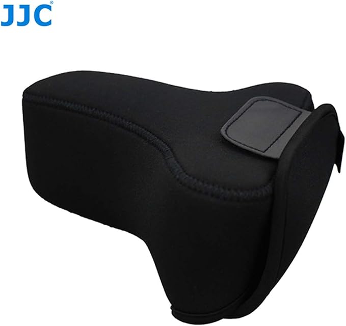 JJC Black Ultra Light Neoprene Camera Case for Sony a6600 a6500 a6400 a6300 a6100 a6000 a5100 w/55-210mm Lens, Pouch Bag for Fujifilm Fuji X-T30 X-T20 X-T10 W/ 55-200mm Lens, Elastic, Water Resistant - Image 6