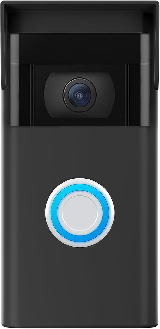 Silicone Case for Ring Video Doorbell 2nd Gen (2020 Release) | Weatherproof Ring Doorbell Cover with Sun Glare Visor, UV & Heat Resistant Accessories – Black - Image 9