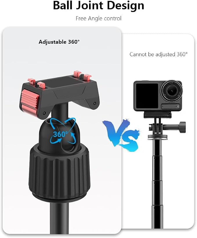 15.75" Selfie Stick Tripod Stand for Insta360 Ace Pro 2 Insta 360 X5 Accessories, Magnetic Quick Release Mini Extension Rod Shorty Handle Grip Monopod Extended Pole for Ace Pro Accessory - Image 3