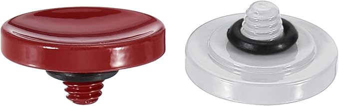 PATIKIL Camera Shutter Button, 2 Pack Soft Shutter Release Button Pure Copper Camera Button Concave, for Nikon for Fujifilm for Leica Dark Red/Silver by PATIKIL