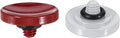 PATIKIL Camera Shutter Button, 2 Pack Soft Shutter Release Button Pure Copper Camera Button Concave, for Nikon for Fujifilm for Leica Dark Red/Silver by PATIKIL
