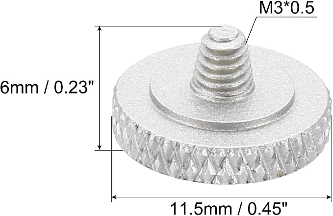 PATIKIL Camera Shutter Button, 3 Pack Soft Shutter Release Button Pure Copper Camera Button Knurled Suitable for Nikon for Fujifilm for Leica DSLR/SLR Camera, Silver - Image 2