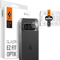 Spigen Glas.tR EZ FIT Optik Camera Lens Protector for Pixel 9 Pro | GlasTR EZ Fit Optik, 9H+ Tempered glass, Scratch resistant, Original photo quality, Auto-align tray, Case-friendly, 2Pack by Unknown