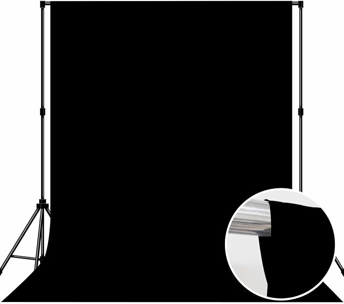 Black Photo Backdrop Professional Photography Background Cloth 8x10ft | Seamless Design eliminates Wrinkle Portrait Photography Wedding Dark Theme Decorations - Image 2
