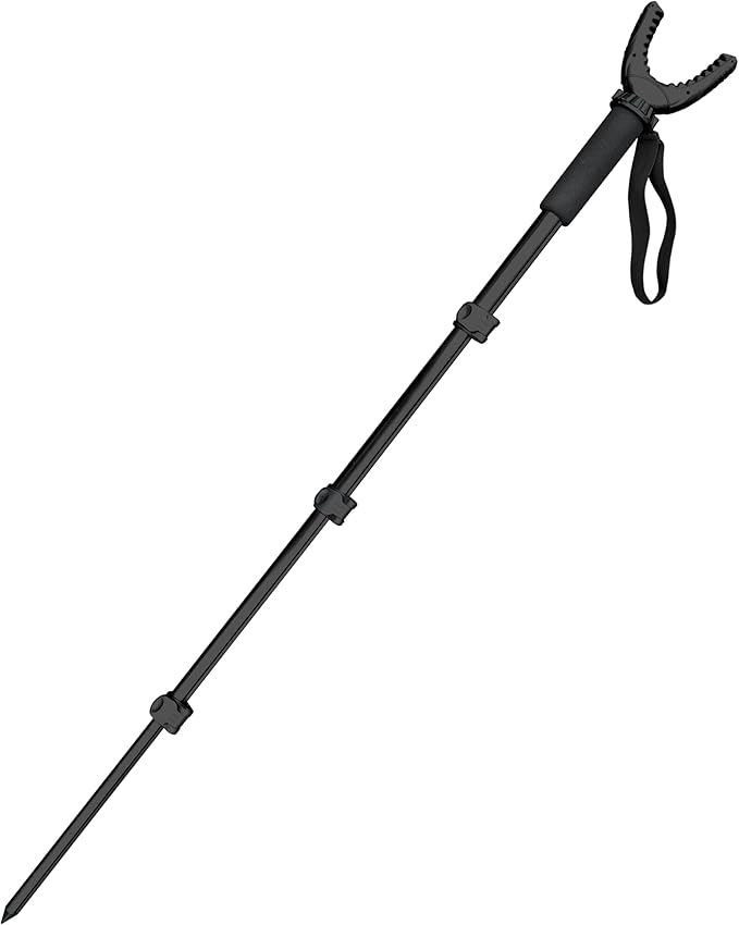 AUSCAMOTEK Aluminum Monopod for Hunting and Photography - Lightweight Collapsible 17-40 Inches Shooting Stick with 360° Swivel Yoke for Rifle Crossbow and Camera Support by Auscamotek