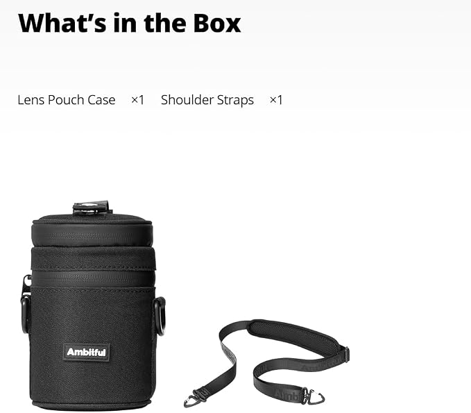 Ambitful 3.15 × 5.31 in Thick Camera Lens Pouch Case, Protection Lens bag | Water/Dust/Shock Lens Pouch for DSLR Camera Lens Compatible Below 3.15 × 5.31 in Sony, Nikon,Canon,Fujifilm,Tamron Lenses - Image 9