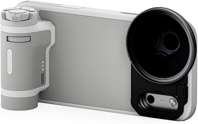 Tilta Khronos Lite Creator Kit | Compatible with iPhone 17 Pro Max | Professional Camera Rig for Phone Filmmaking | Bluetooth Handle, ND & Polarizer Filter Set - Light Gray by Tilta