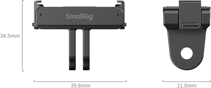 SMALLRIG Quick Release Mount 2-Pack for DJI Osmo 360/Action 5 Pro/4/3-5813 | 2-Prong Mount Adapter for Magic Arm/Selfie Stick/Crab Clamp, for DJI Osmo 360 & Action 5 Pro/4/3 - Image 8
