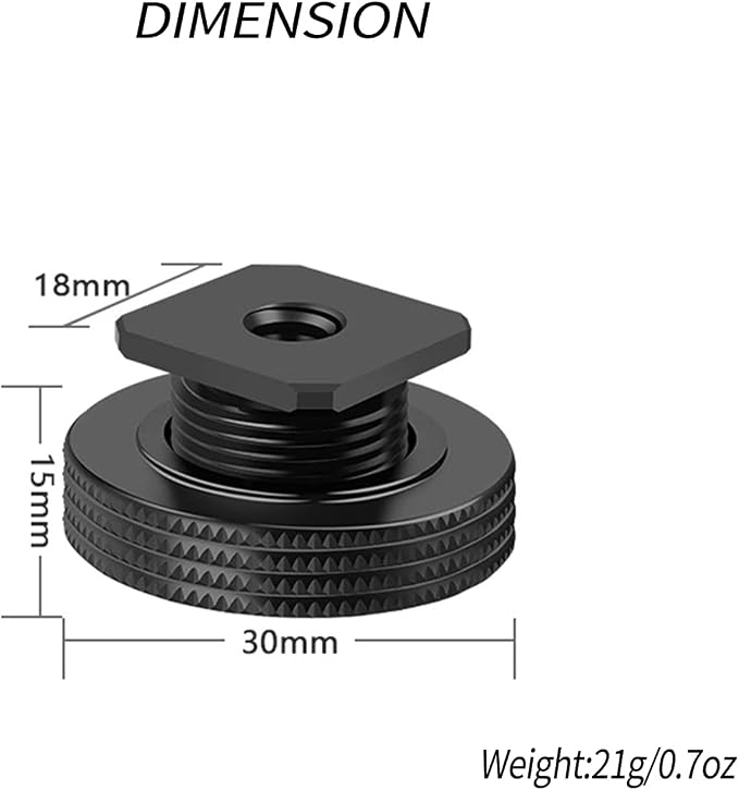 1/4" Female Thread to Hot Shoe Adapter, Atmoshue Hot Shoe Mount Adapter for Magic Arm, Video Light,Monitor - Image 7