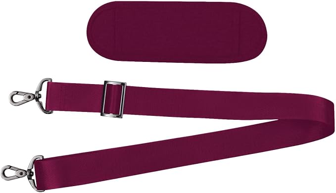 MOSISO 56 inch Shoulder Strap, Adjustable Soft Universal Non-Slip Strap | Thick Replacement Strap, Fit Padded with Metal Swivel Hooks for Laptop Shoulder Bag/Laptop Messenger Bag, Wine Red - Image 5