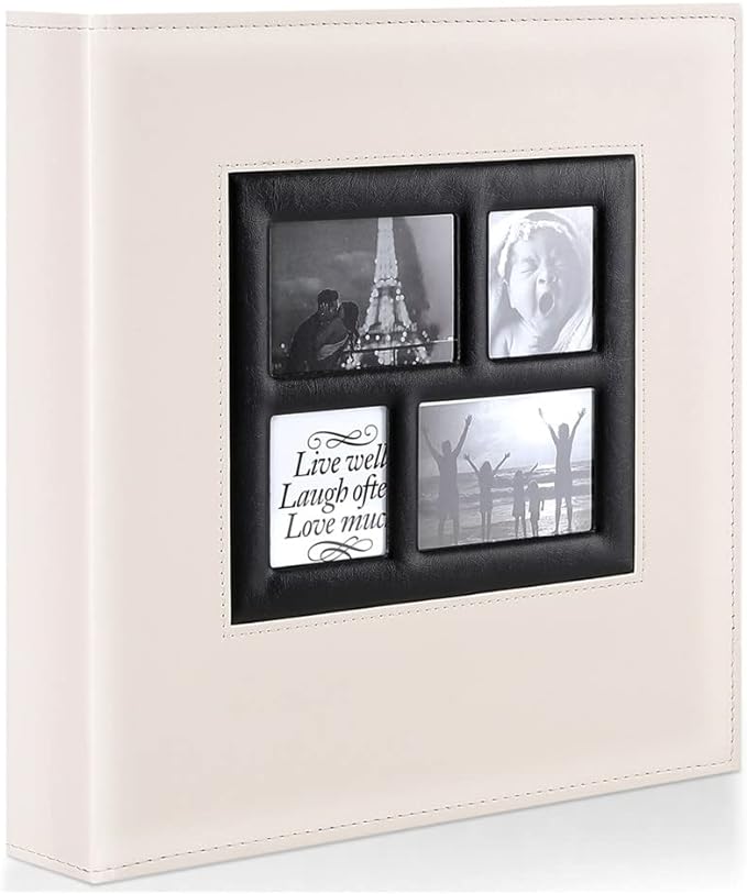 Ywlake Photo Album 4x6 1000 Pockets Photos, Extra Large Capacity Family Wedding Picture Albums Holds 1000 Horizontal and Vertical Photos Beige by Ywlake