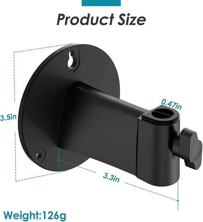 YOUSHARES Wall Mount Boom Arm - Microphone Holder for Stand, Vertical Surface Mount and Freely Swiveling Metal Clip Suitable for Saving Desk Space, Mic Stand Accessories - Image 3