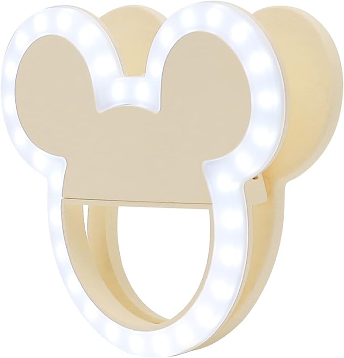 Impressions Vanity Disney Mickey Mouse GlowMe LED Beauty Selfie Ring Light with 3 Level Adjustable Brightness, Portable Clip-on for Smartphone Photography, Camera, and Makeup - Image 3