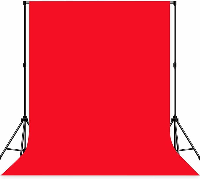 Red Photo Backdrop Cloth Professional Photography Background 10x10ft | Seamless Design eliminates Wrinkle Portrait Photography Wedding Dark Theme Decorations by MIZSYE
