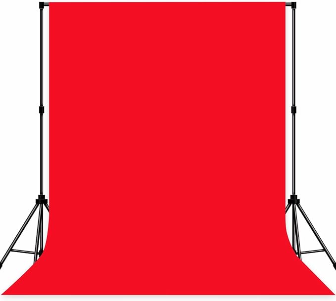 Red Photo Backdrop Cloth Professional Photography Background 5x7ft | Seamless Design eliminates Wrinkle Portrait Photography Wedding Dark Theme Decorations by MIZSYE
