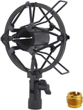 23-27mm Microphone Shock Mount Anti Vibration Mic Suspension Mount Aluminum Alloy Condenser Microphones Holder Clip with Metal Screw Adapter Isolation Absorber Studio by Unknown