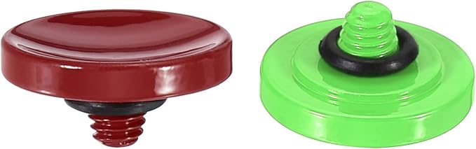 PATIKIL Camera Shutter Button, 2 Pack Soft Shutter Release Button Pure Copper Camera Button Concave, for Nikon for Fujifilm for Leica Dark Red/Green by PATIKIL