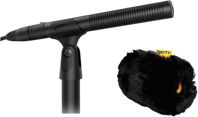 Deity S-Mic 3S Shotgun Microphone Bundle (Black) | Short-Haired Windshield, Compact, (2 items) by Deity