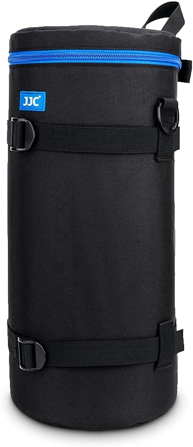 JJC Camera Lens Case Pouch, Padded Bag Fits Lens up to 5.5 x 14.6 (D x L) | for Telephoto Lens Sony FE 200-600mm f5.6-6.3/Nikon Z 600mm f6.3/Nikon Z 180-600mm f5.6-6.3 Lens & More, with Shoulder Strap by JJC