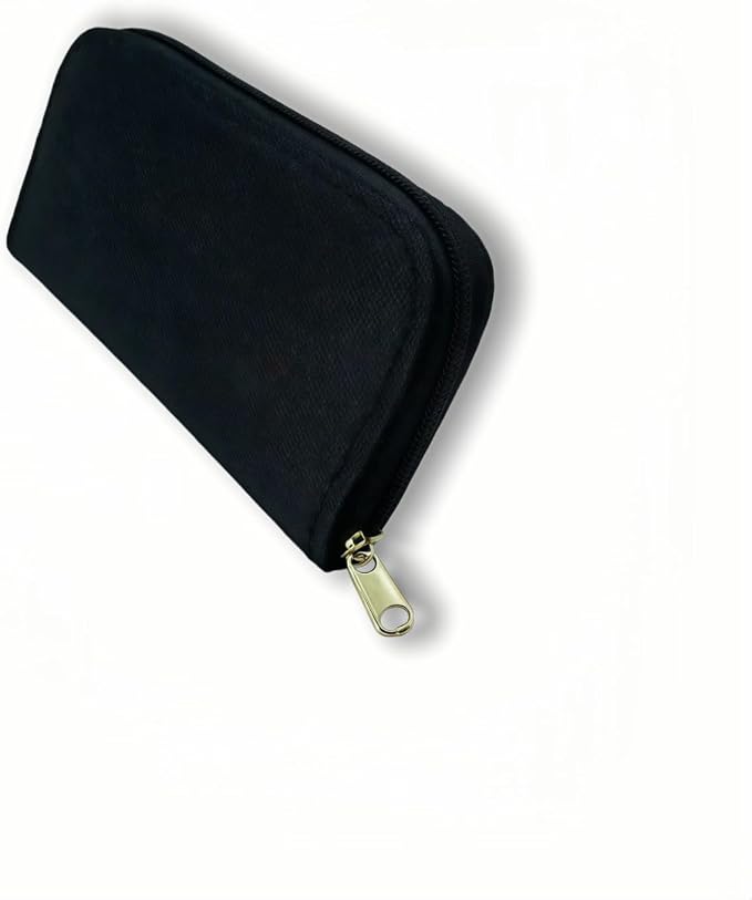Memory Card Storage Carrying Pouch Case, Holder Wallet for CF/SD/SDHC/MS/DS, Fashion and Durable Solid Color 22 Card Slot for Media Storage Organization (Black) by Unknown