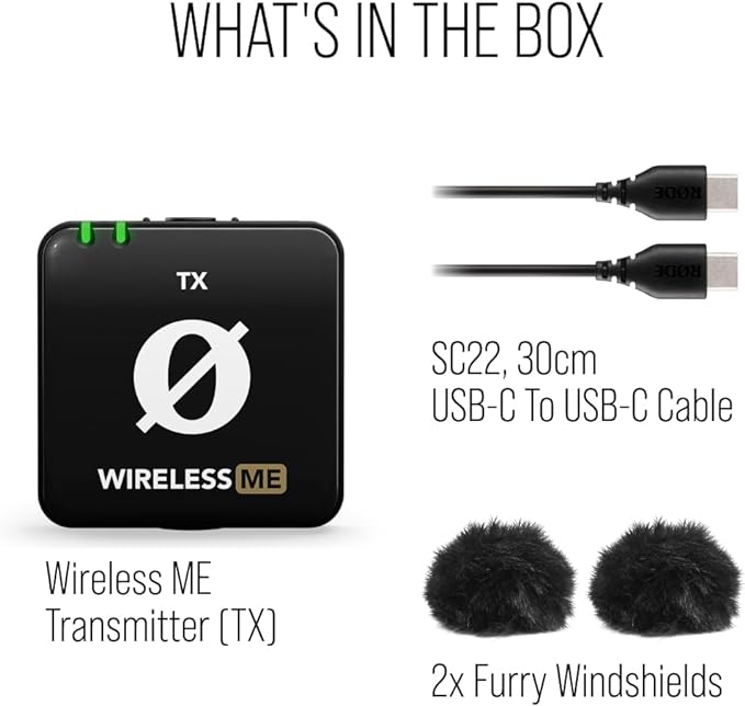 RØDE Wireless ME TX Ultra-compact Wireless Transmitter with Built-in Microphone, On-board Recording and up to 200m Range for Filmmaking, Interviews and Content Creation (Transmitter Only) - Image 6