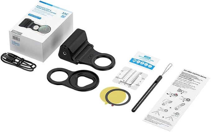 JJC Magnetic 67mm Filter Mount with Phone Camera Grip Kit, Compatible with iPhone 17 16 15 14 Pro Max, with Remote Control & 1/4" Tripod Screw for Vlogging Video Recording Mobile Filmmaking - Image 4