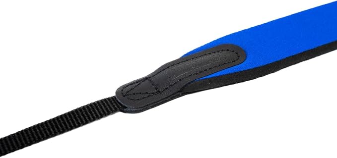 OP/TECH USA E-Z Comfort Neoprene Neck Strap - Lightweight, Padded, Adjustable Strap for DSLR, Mirrorless & Binoculars (Ocean Blue) - Made in USA - Image 3