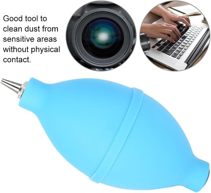 Rubber Air Blower for Camera Lens Cleaning Dust Pump Tool with Metal Valve Portable Filter Watch Cleaning Kit(Blue) - Image 8