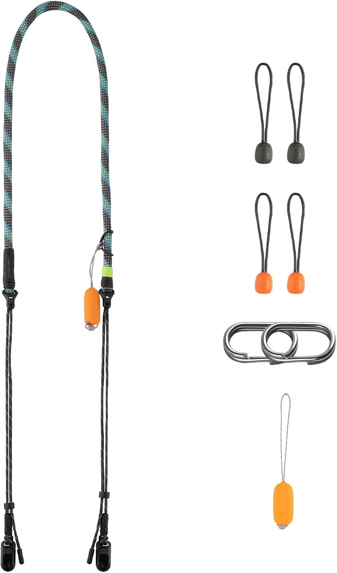 PGYTECH Camera Strap Slim Outdoor Style for Camera & Phone, Quick Release | Shoulder/ Neck Rope Strap for Compact Camera/Phone, Abrasion-resistant, Adjustable 32.2-53.5in, 66.1lb Capacity, Aurora Blue by PGYTECH-US