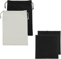 Ski Goggle Bag, Microfiber Bag with Cleaning Cloth Drawstring Pouch Soft Storage Sleeve Case Protection 2 Pcs & Black/Gray-Fitting for (Snow Swimming Goggle/Sunglasses/Camera) by YELARXI