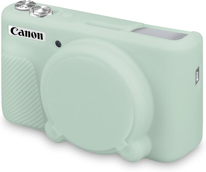 BOVKE Silicone Camera Case for Canon PowerShot SX740 / SX730 Digital Camera, SX740 HS Soft Protective Case Cover Rubber Camera Slim Fit Sleeve with Removable Lens Cover, Jelly Green by BOVKE