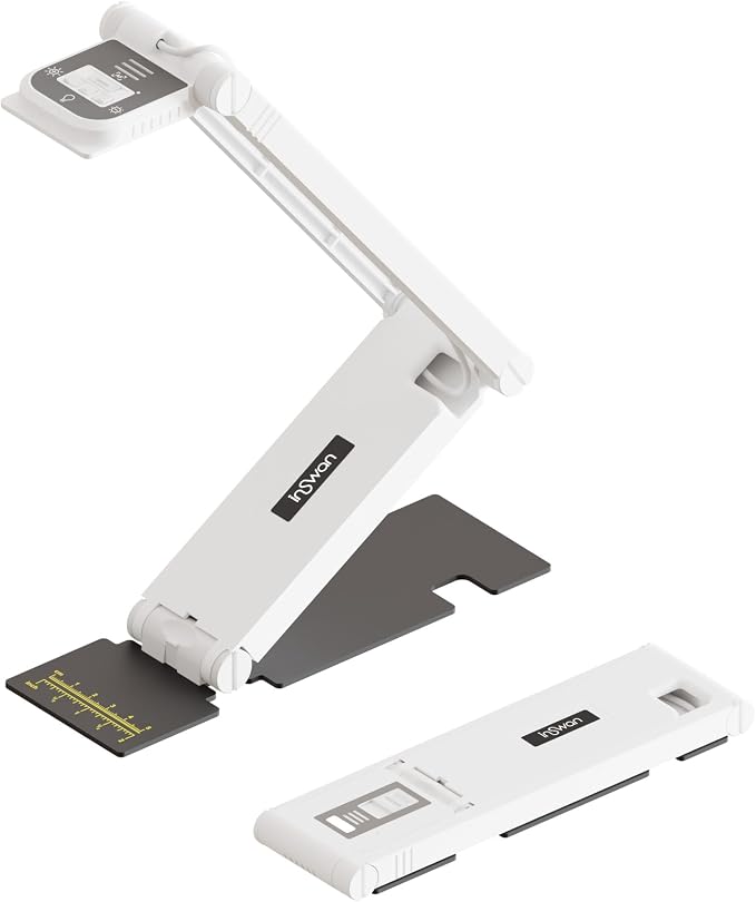 INS-Flip 4 Foldable 4K 13MP Document Camera, LED, Mic,Light 0.67 lbs | Auto Focus, Plug & Play, Portable design, ultra-slim 0.68”, Works with Windows/Mac/Chromebook, Ideal for teaching & learning by INSWAN