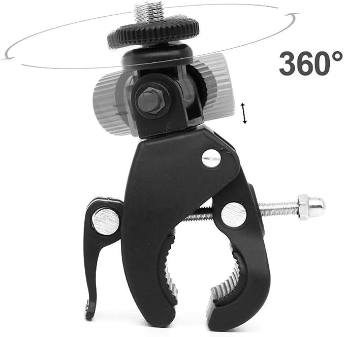 Camera Super Clamp with 1/4"- 20 Threaded Head Compatible for LCD Monitor,DSLR Cameras,DV,Flash Light,Studio Backdrop,Bike, Microphone Stands, Music Stands,Tripod, Motorcycle,Rod Bar - Image 3