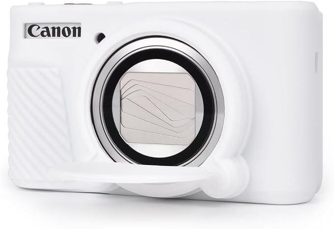 MUZIRI KINOKOO Case for Canon Powershot SX740/SX730 HS Digital Camera - Soft Protective Cover SX740 SX730 HS Camera Silicone Sleeve with Removable Lens Cover - Anti-Slip & Anti-Scratch - White - Image 8