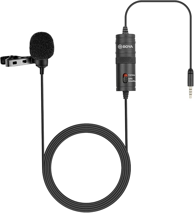BOYA by M1 Collar Microphone for Smartphones Canon Nikon DSLR Cameras Camcorders Audio Recorder PC by BOYA