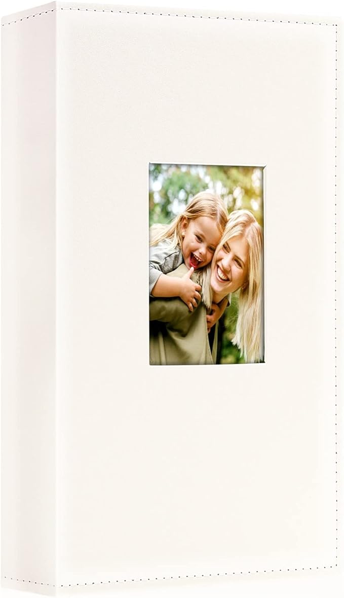 Ywlake Photo Album 4x6 300 Pockets, Leather Photo Albums Holds 300 Horizontal Only Pictures Beige by Ywlake