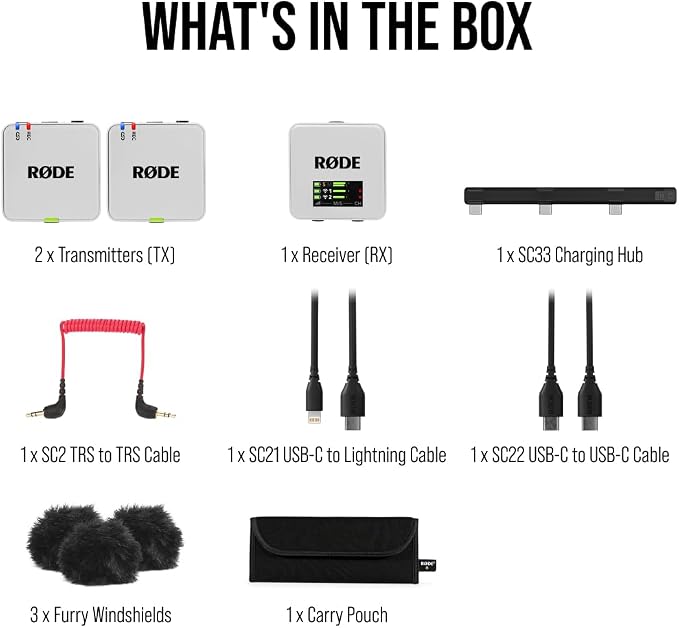RØDE Wireless GO (Gen 3) – Compact Wireless Mic – Pristine Audio, 32-bit Float Recording, Automatic Level Control, for Phones, Cameras and Computers (White) | 32-bit Float Recording, Automatic Level Control, for Phones, Cameras and Computers (White) - Image 9