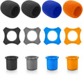 12 Pieces Shakeproof Anti-Rolling Handheld Microphone Windscreen Foam Cover & Mic Protection Silicone Ring & Bottom Rod Sleeve Holder Set for KTV Device(Color Random) by lasenersm