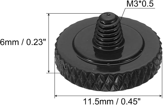 PATIKIL Camera Shutter Button, 3 Pack Soft Shutter Release Button Pure Copper Camera Button Knurled Suitable for Nikon for Fujifilm for Leica DSLR/SLR Camera, Black - Image 2