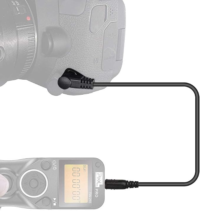 Camera Shutter Connecting Cable 3.5mm-N3 Connecting Plug Compatible for Canon EOS Cameras with Pixel Shutter Remote Control (Compatible for TW-283 Series Shutter Remotes) - Image 3